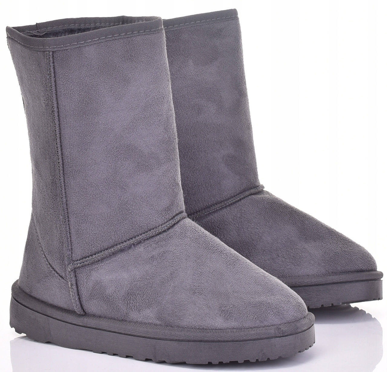 OCIEPLANE ŚNIEGOWCE MUKLUKI KLASYCZNE DAMSKIE ZAMSZOWE Marka bez marki