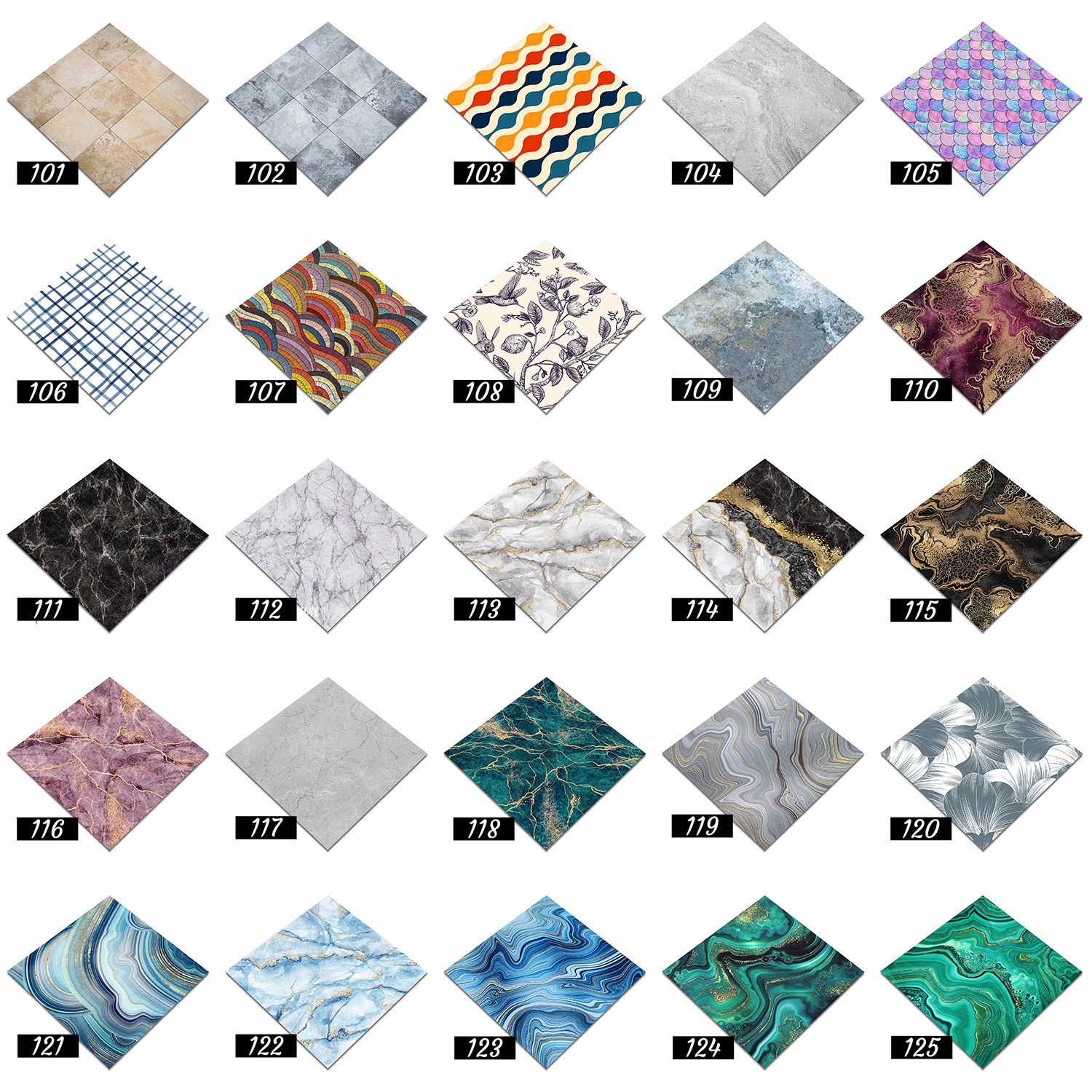 Płytka ścienna samoprzylepna 9 szt Marmurowa plaża Kolekcja 2022