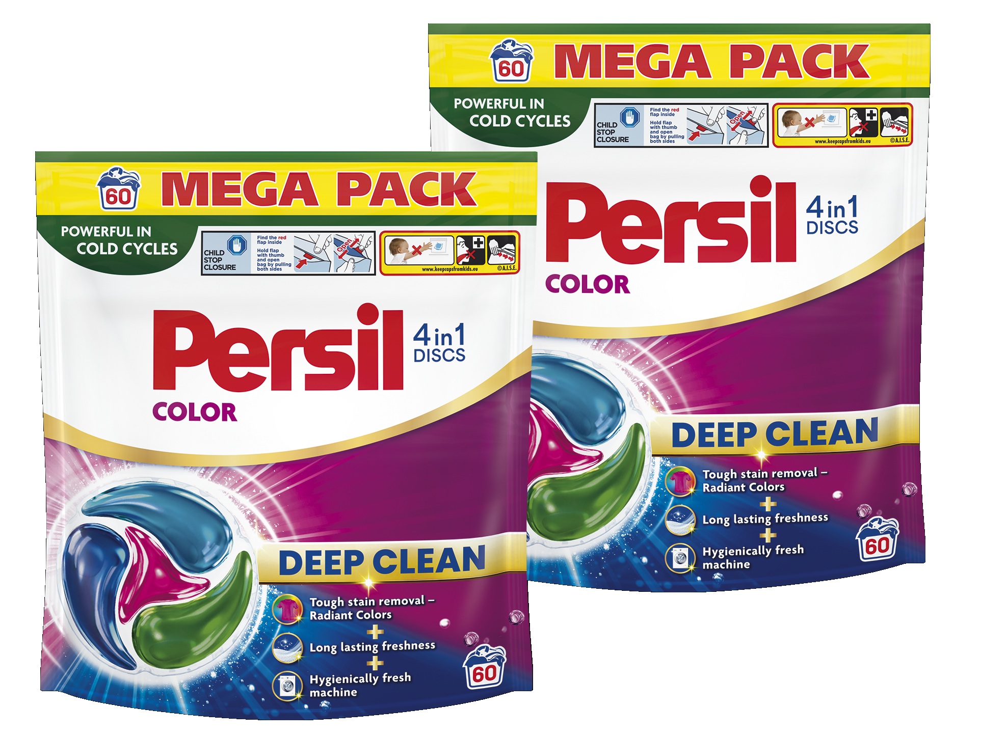 Persil Discs Clean Discs 4w1 Color Kapsułki do Prania Kolor 2x60pr