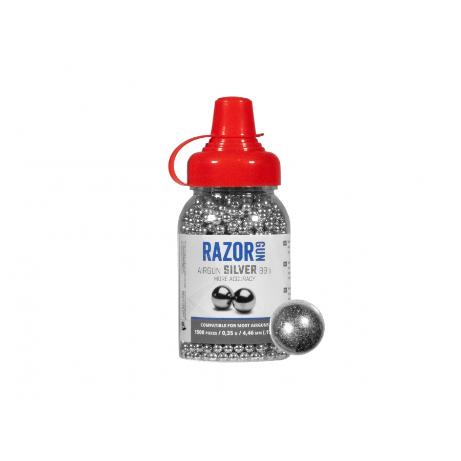 

Śrut stalowy Bb kulki Razor 1500szt 4,46 mm 4,5 mm
