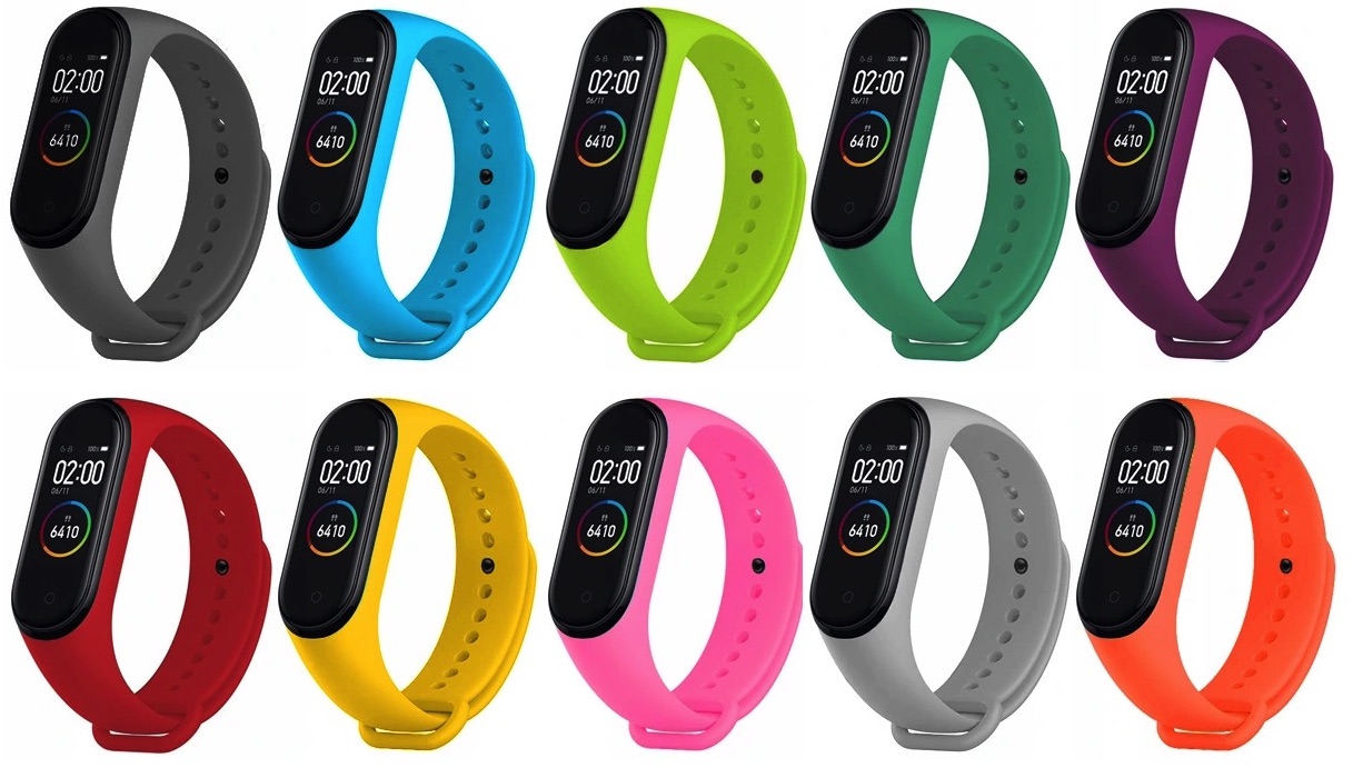 ZESTAW 10x PASEK XIAOMI MI BAND 3 4 PASKI OPASKI