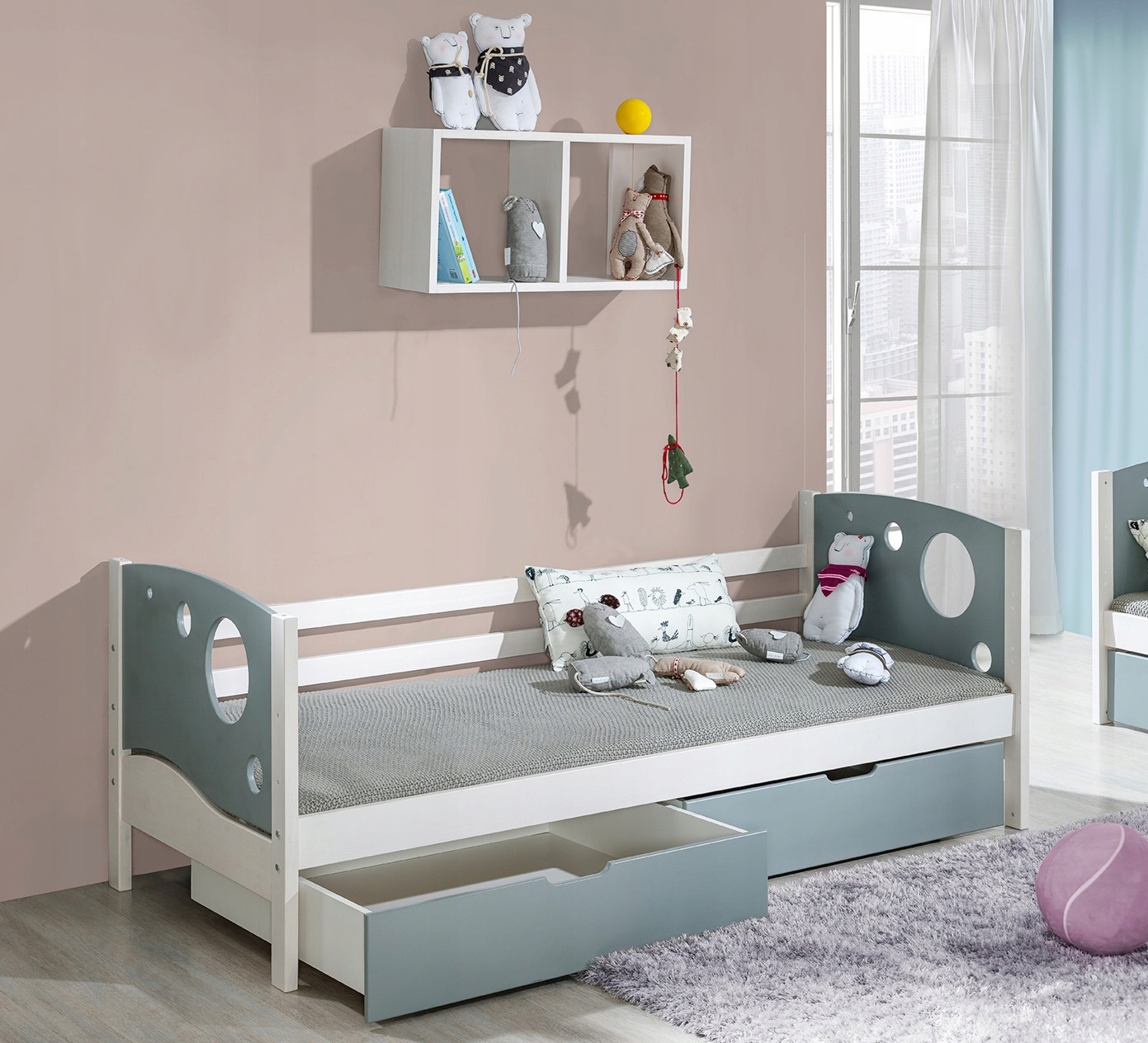 Łóżko sosnowe KEVIN 1-os bez materaca różne kolory Typ łóżko pojedyncze