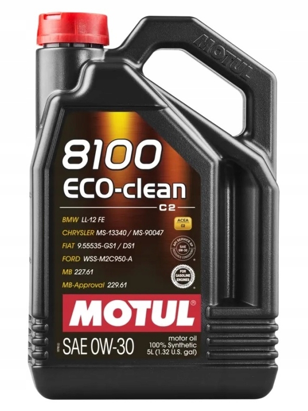 Olej Motul 0W30 5 L 8100 Eco Clean Dpf C2 Sn Wss M2C 950-A 9.55535-GS1