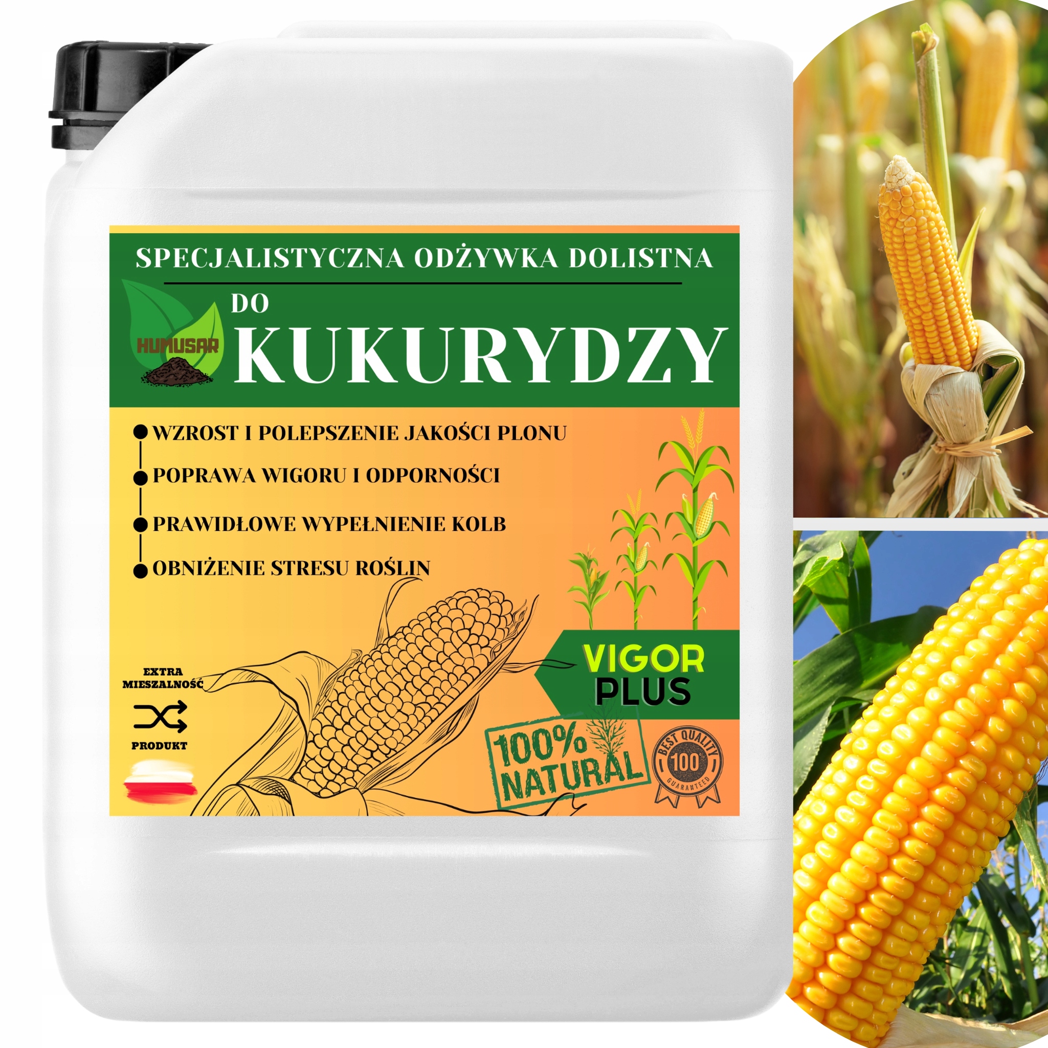 Nawóz Wieloskładnikowy Dolistny Vigor Plus Kukurydza Efektywna Siła 10L