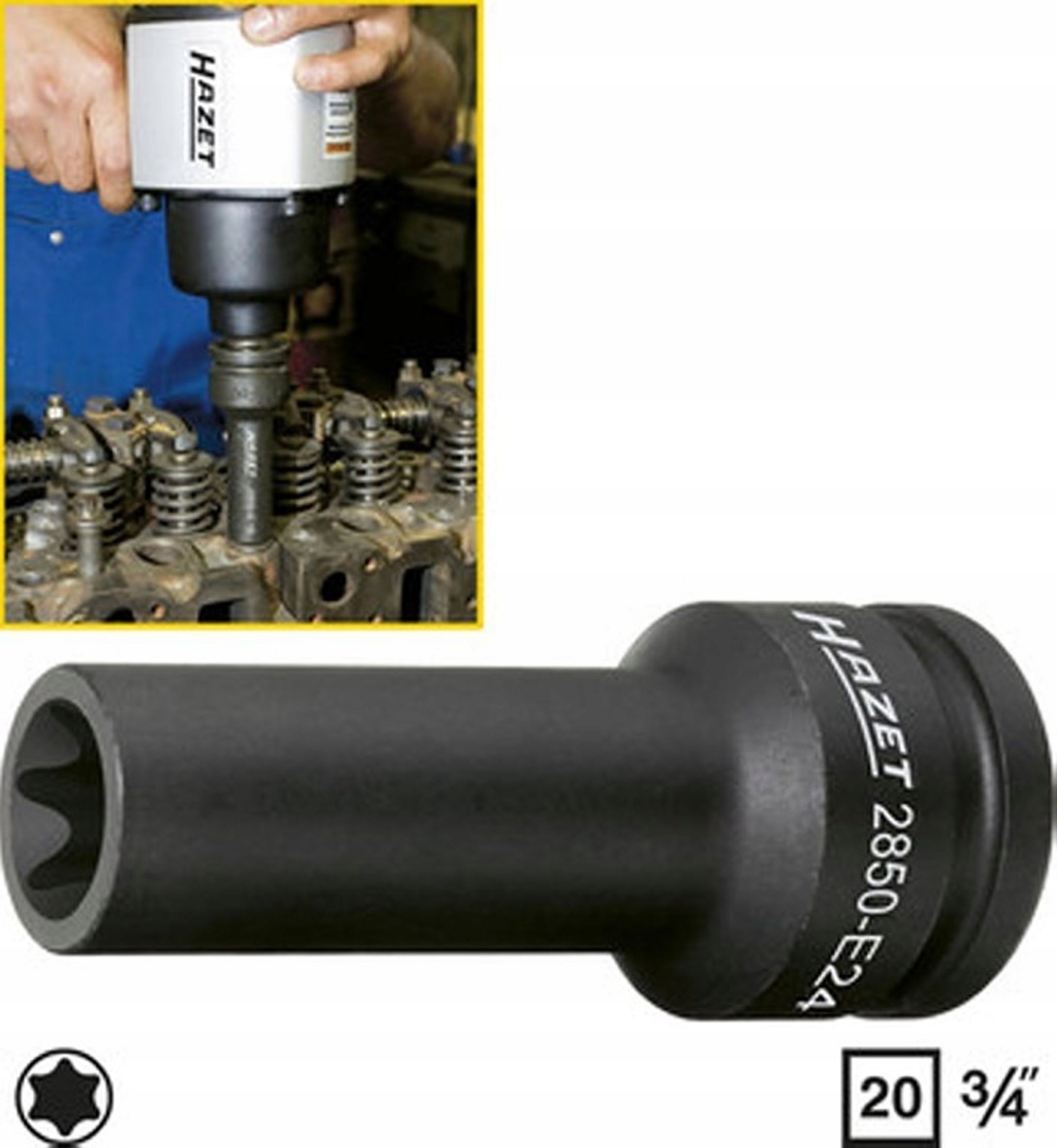 3/4" E24 Rázová Násada Dlhá Hazet