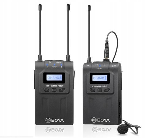 Boya BY-WM8 PRO-K1 - zestaw bezprzewodowy audio (TX8 Pro + RX8 Pro)