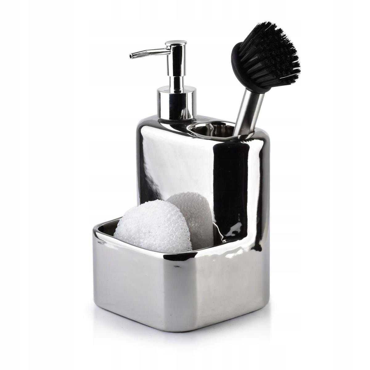 Dozownik na płyn do naczyń mydło pojemnik z gąbką