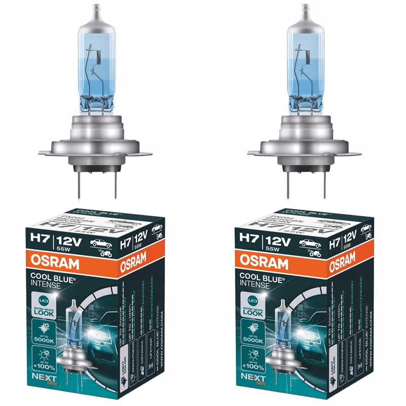 2x Żarówka H7 Osram Cool Blue Intense NextGen Zestaw 2 sztuki