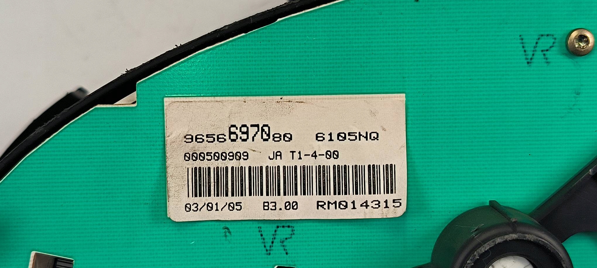 dials clock 9656697080 PEUGEOT 206