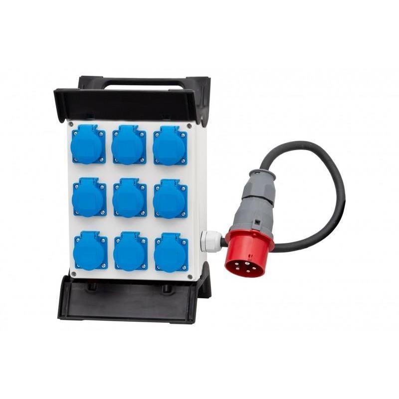 Rozvaděč R-240 9x230V Ow 5x2,5mm2-1,5m, Wt.16A/5 plastová konstrukce