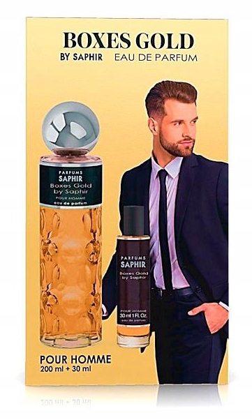 Sada parfémů Saphir Boxes Gold Edp 200 ml 30 ml
