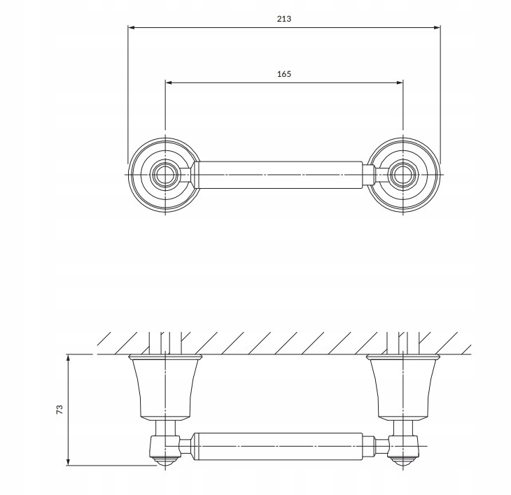 UCHWYT ŁAZIENKOWY NA PAPIER OMNIRES ART LINE Wysokość produktu 5 cm