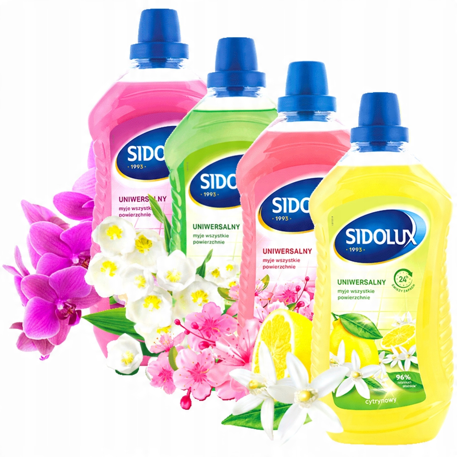

4x Sidolux Uniwersalny Zestaw Płyn do Podłóg 1l