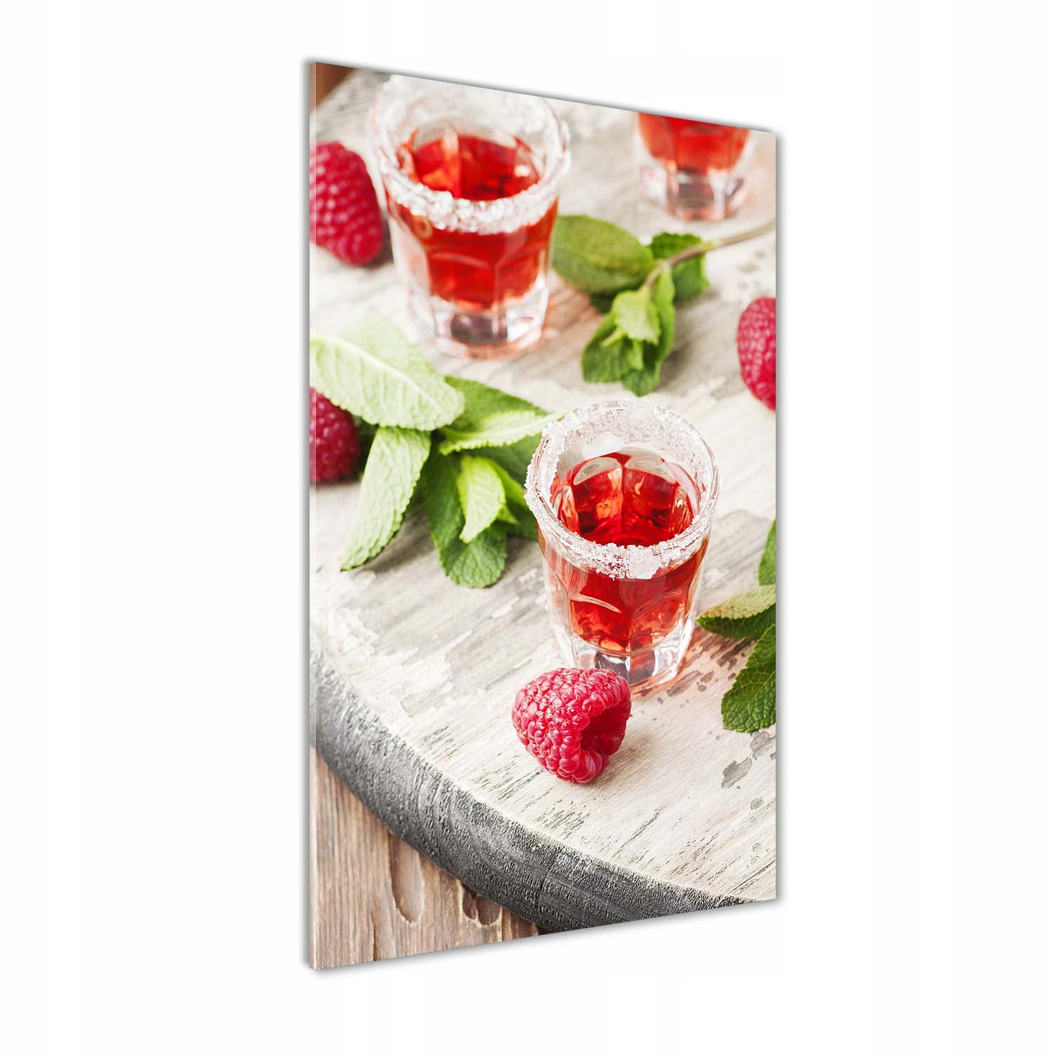 

Foto obraz szkło akrylowe Maliny i napoje 70x140cm