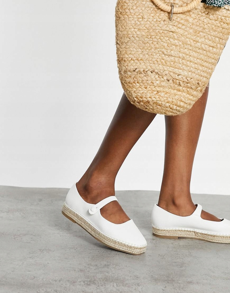 ESPADRYLE BIAŁE Z IMITACJI SKÓRY 40 AS8 Marka inna