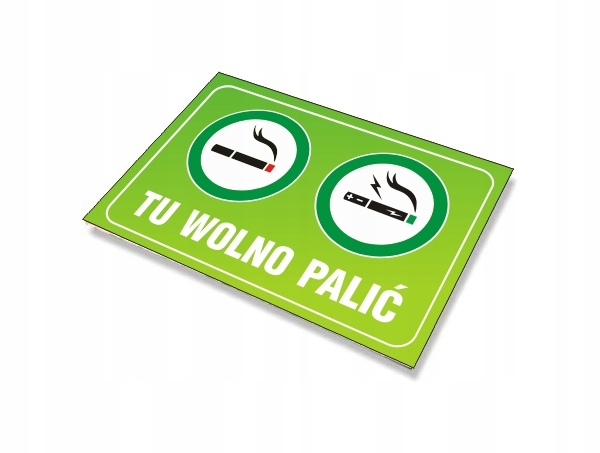 TABLICA Tu Wolno Palić (2) 45x30 pcv 3mm