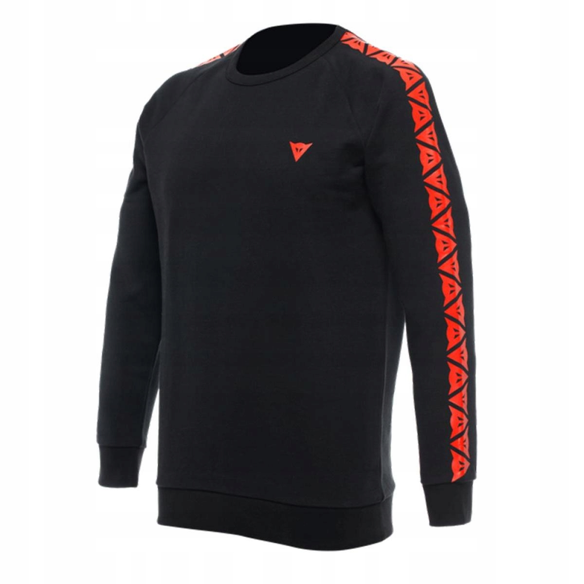 Mikina Dainese Stripes Čierna/Červená fluo M