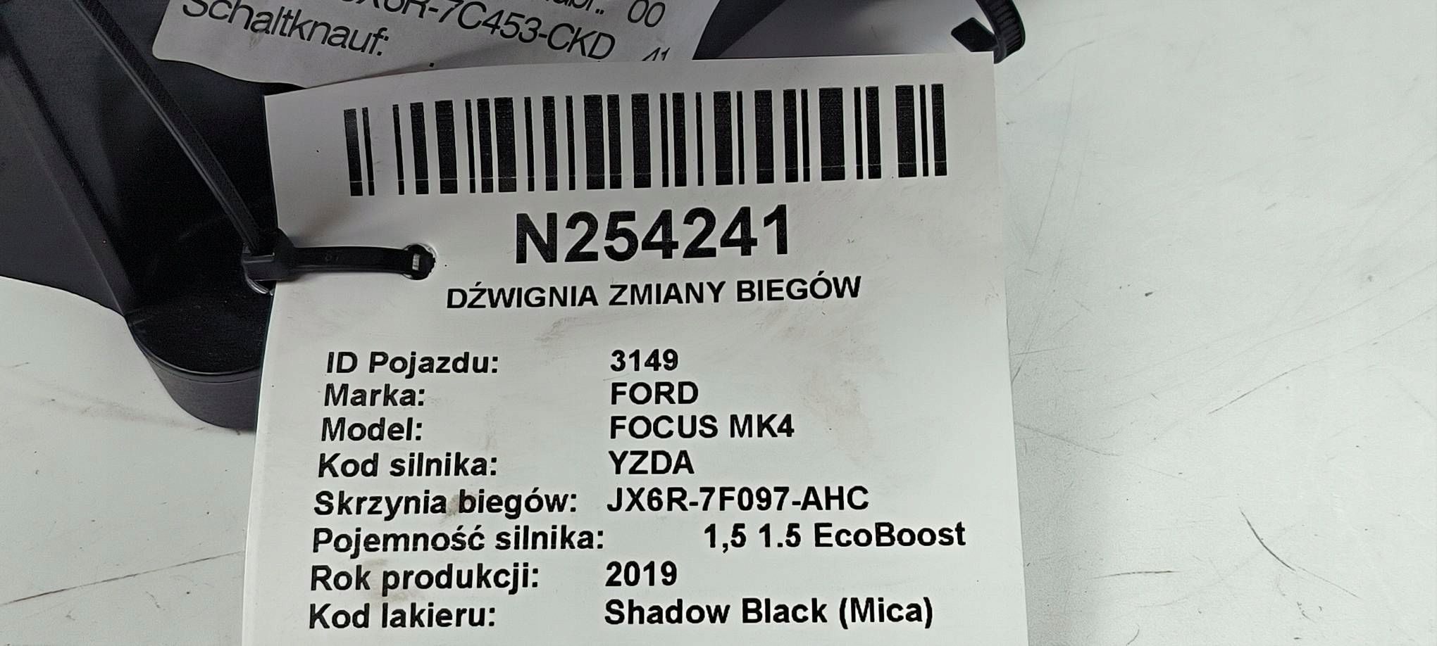 páčka změny převodů JX6R-7C453-CKD FORD FOCUS MK4