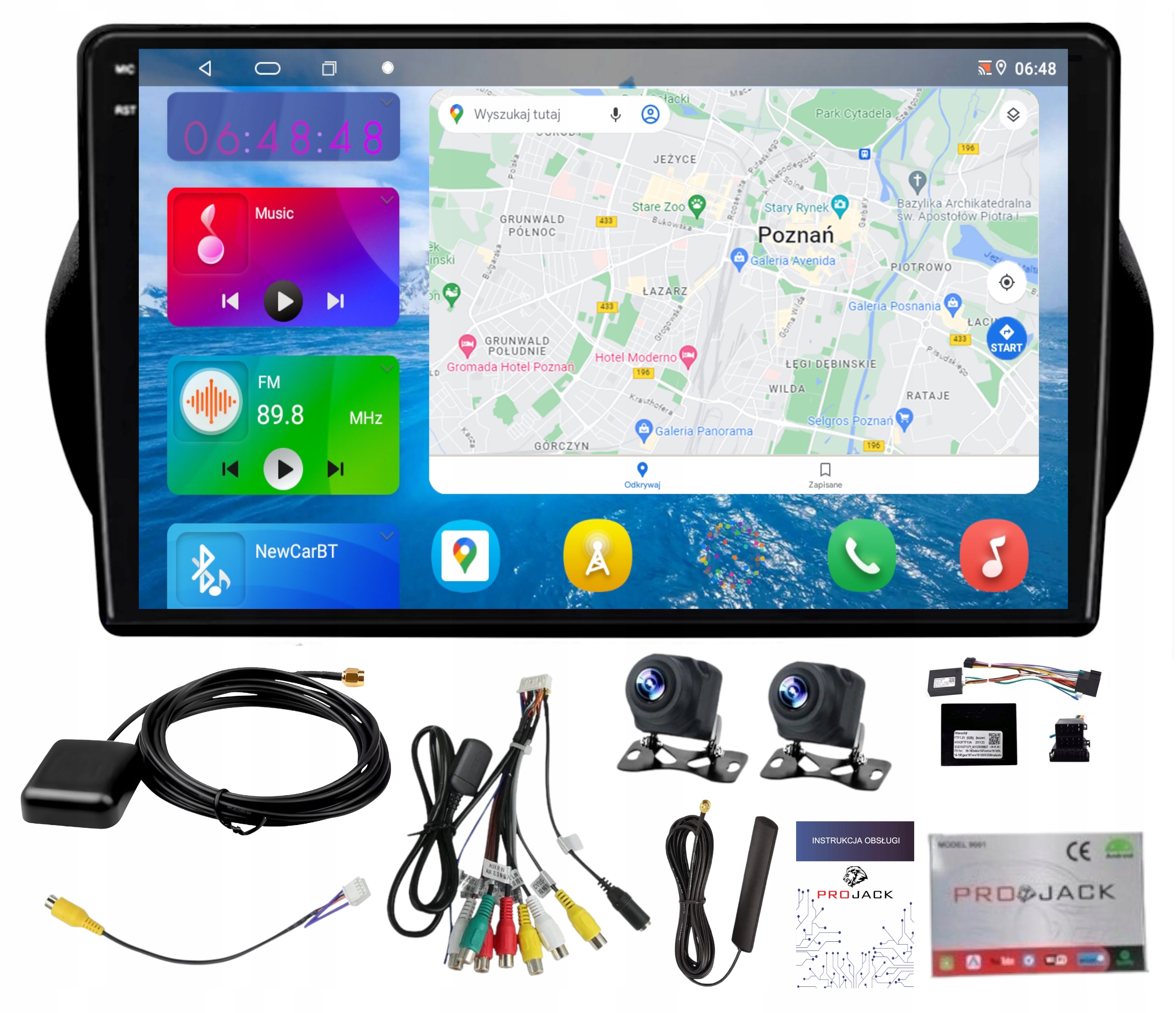 Rádio Navigácia Android Carplay Bt Fiat Fiorino 2008-2017 4GB 64GB Sim