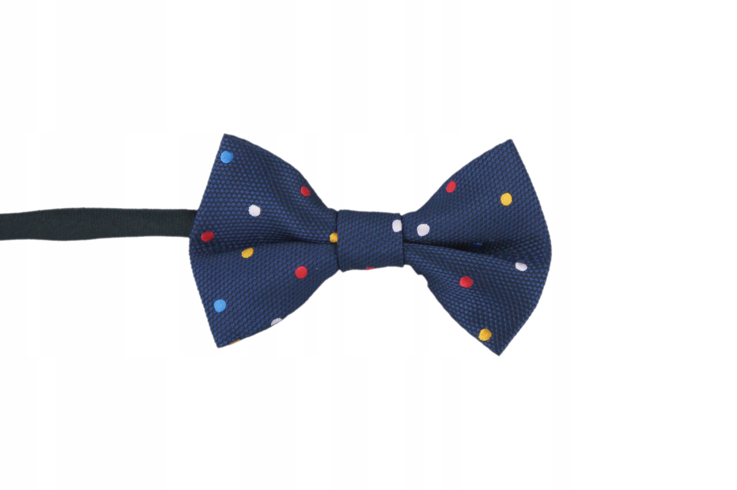 KOLOROWE KROPKI Muszka dla chłopca 0-18m-cy ŚWIĘTA Granatowa