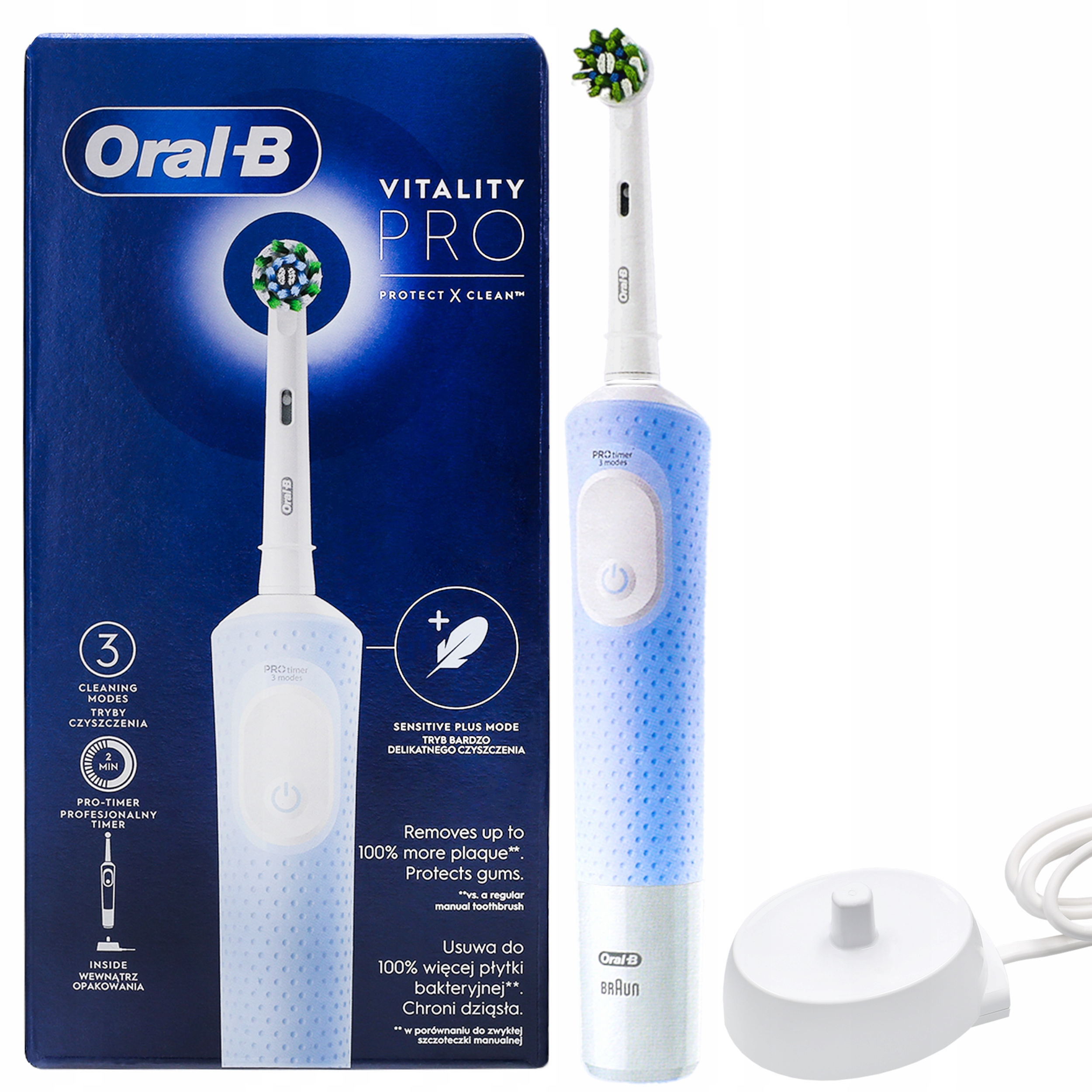 Elektrická zubná kefka Oral-b Vitality Pro Timer D103 modrá
