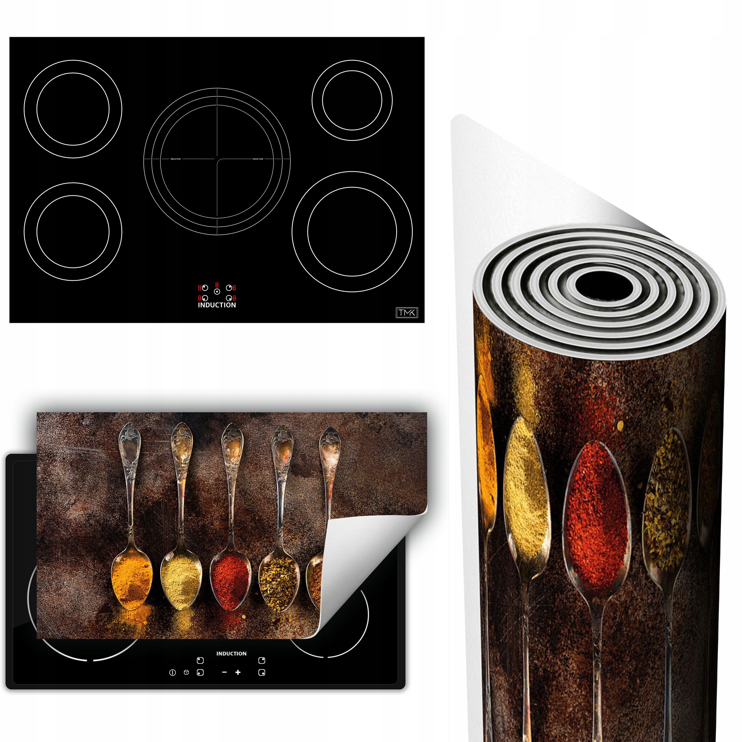 Vinylová Podložka Ochrana Kuchyňské Desky 90x52 lžíce koření