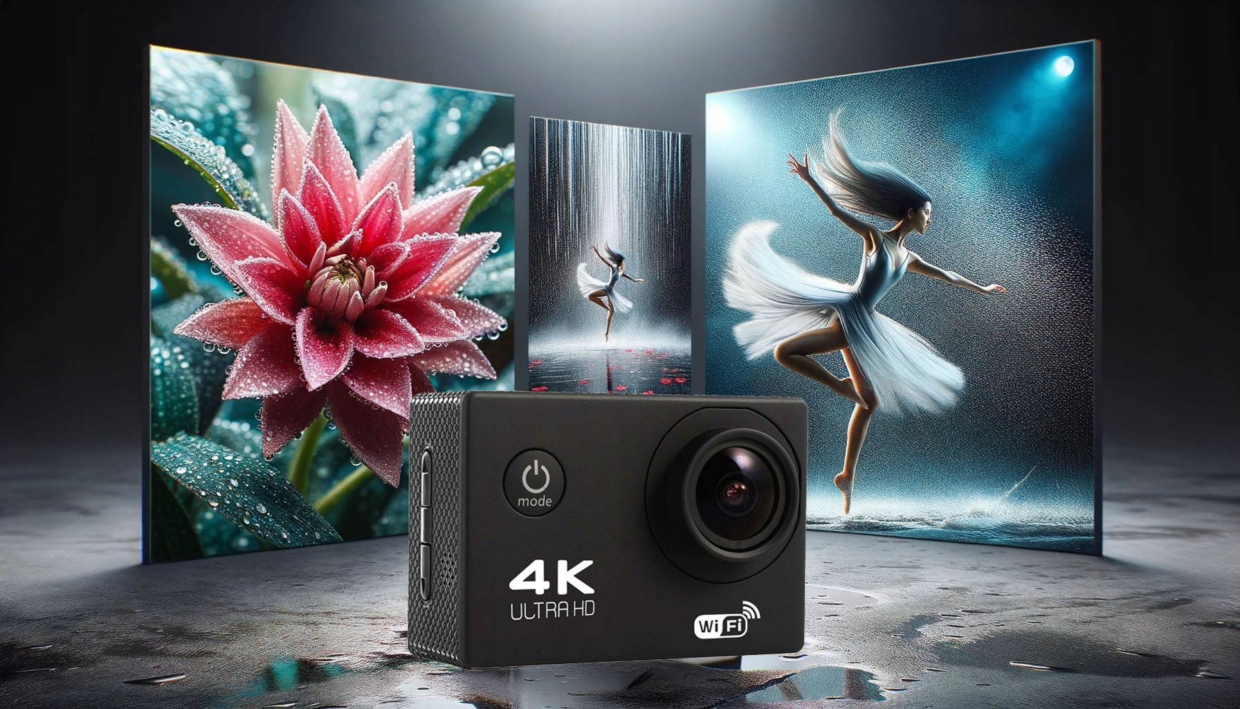 KAMERA SPORTOWA KAMERKA UHD WIFI PRO GO wodoodporna AKCESORIA Szerokość produktu 5.93 cm