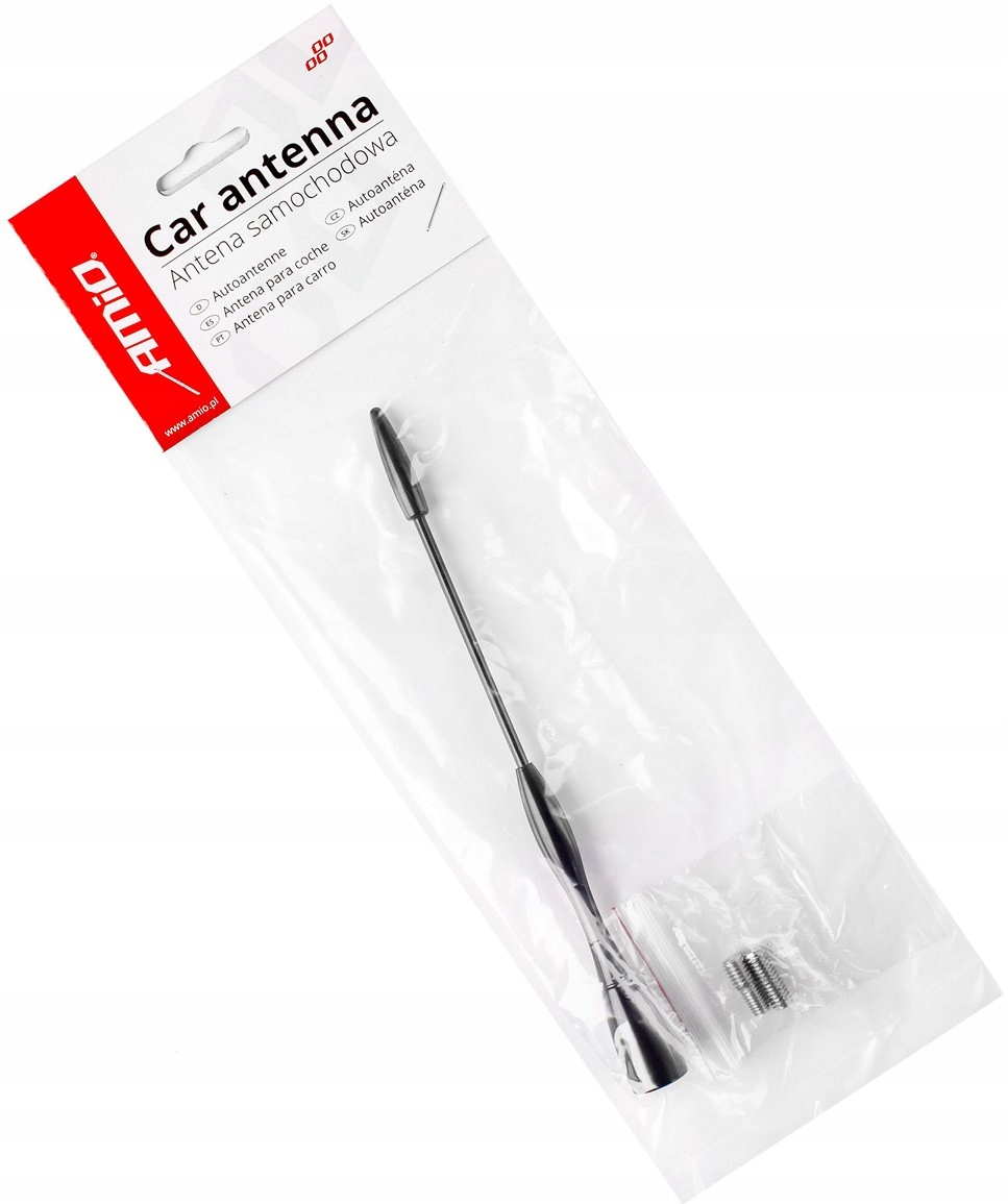 ANTENA SAMOCHODOWA RADIO MASZT 16cm ADAPTER 5/6mm Model 01052