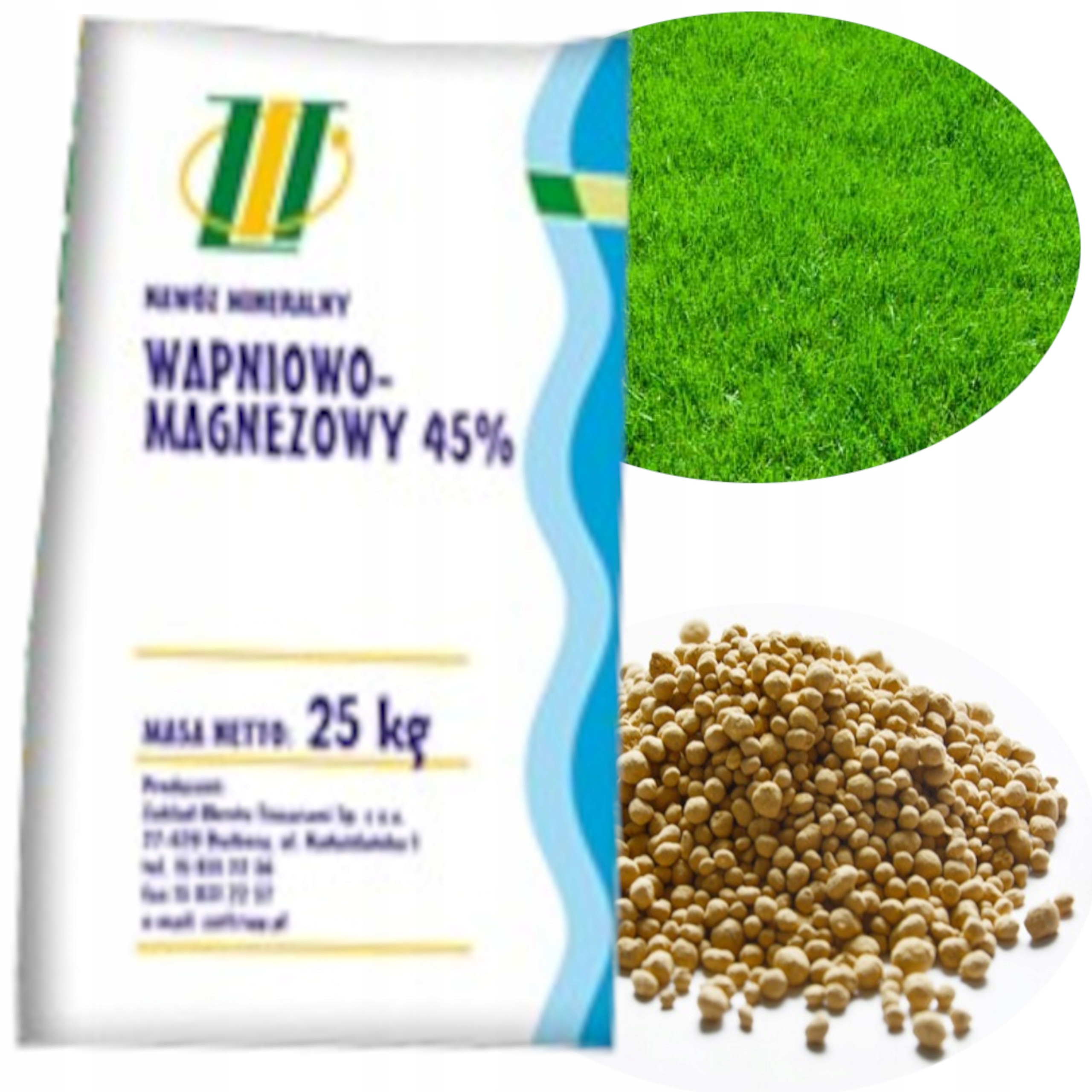 

Wapno Magnezowe granulowane magnezem Trawnik 25kg