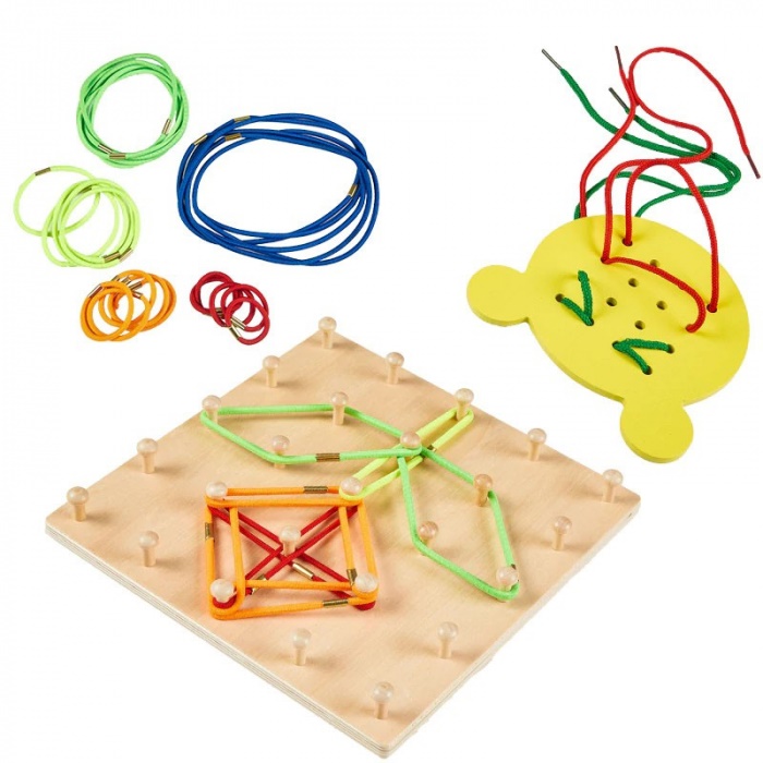 

Układana 2W1 Manipulacyjna Geoplan Montessori
