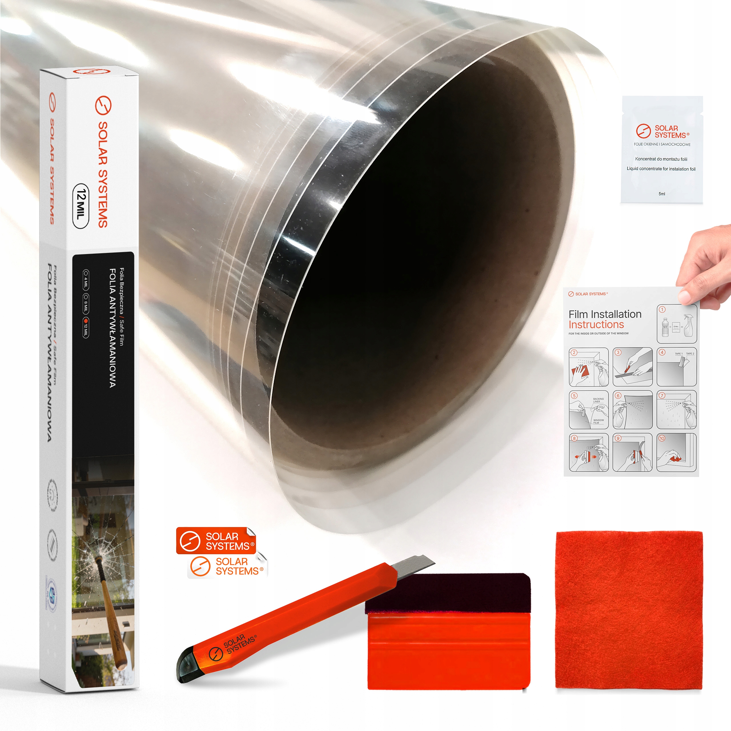 Fólie proti vloupání 152x300 cm Ochranná P2A,EN356 Silná