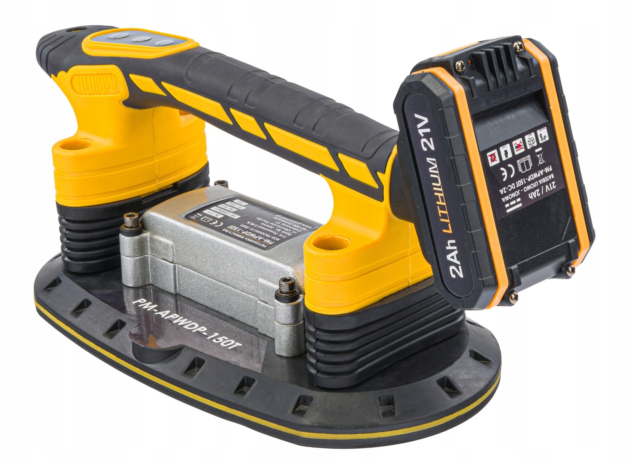 VIBRĀCIJAS PIESŪKŅOTĀJS FLĪŽU IEKLĀŠANAI VIBRĀTORS LĪDZINĀŠANAI 2xACU 21V EAN (GTIN) 5904067443525