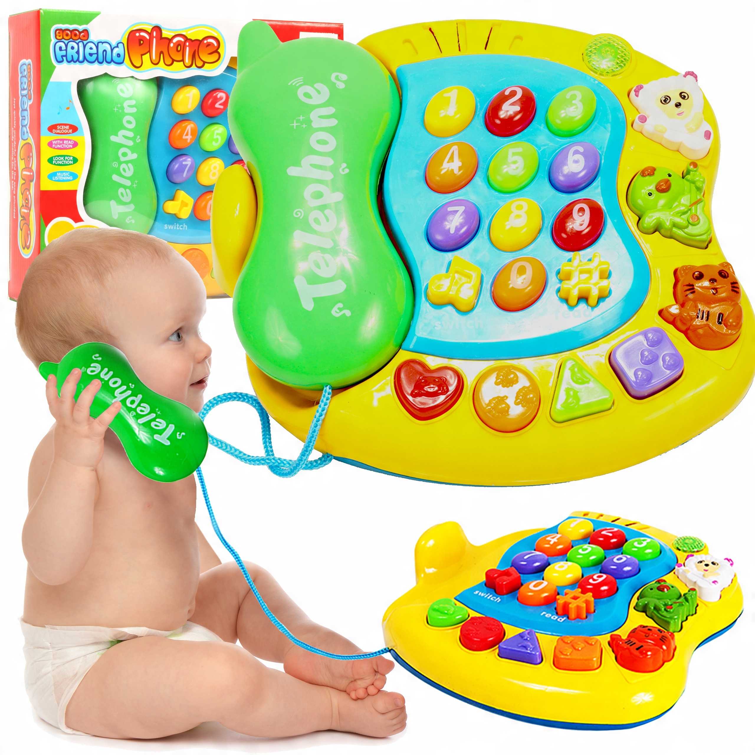 

Telefon Interaktywny Melodie Dźwięki Zwierzątka
