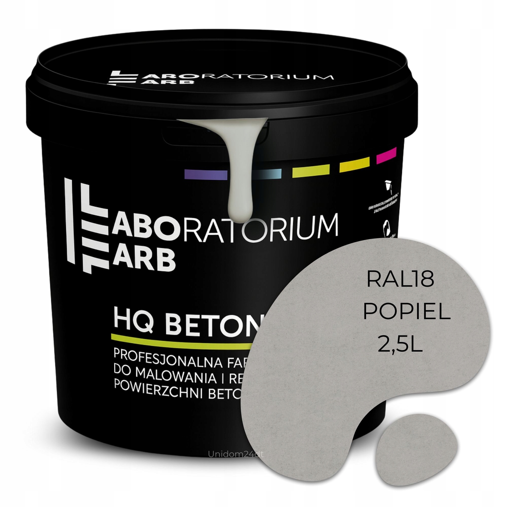 Hq Beton Farba Silikonowa Do Betonu Elewacji Posadzek Bruku Popiel 2,5L
