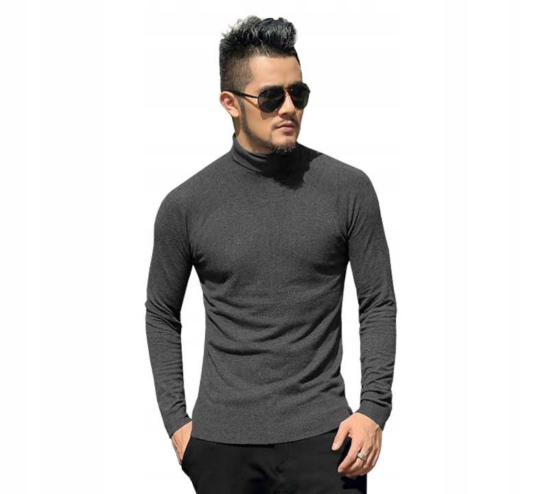 

Elegancki golf sweter męski Arek swetry XXL mel/ci