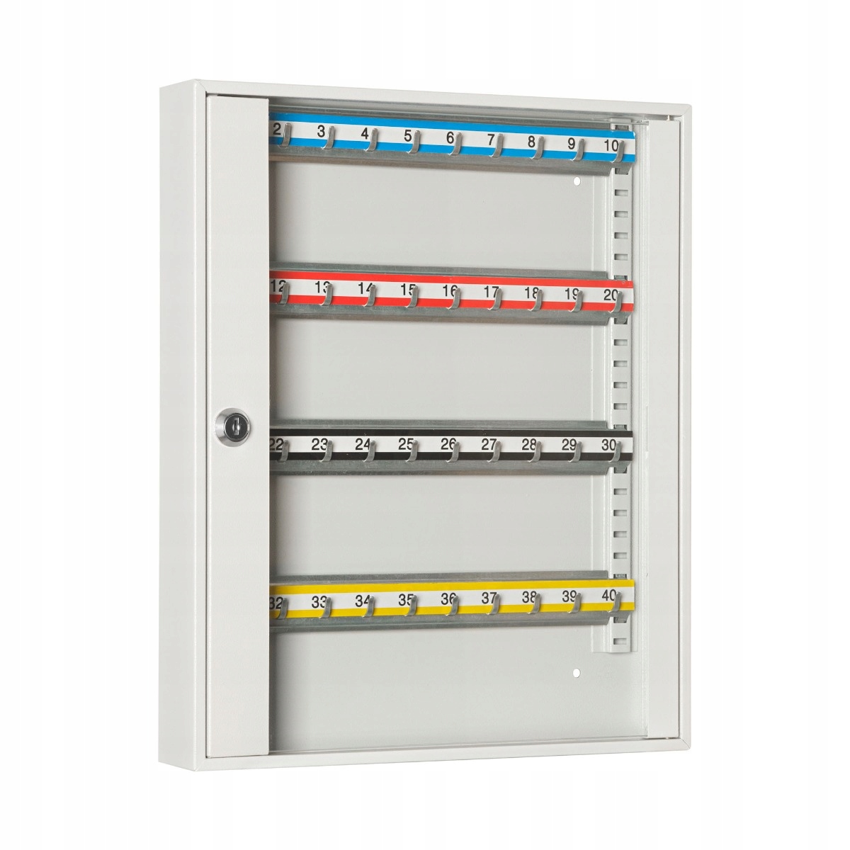 Presklená skrinka na 40 kľúčov s prenosnými háčikmi Skr 40/S Leomar