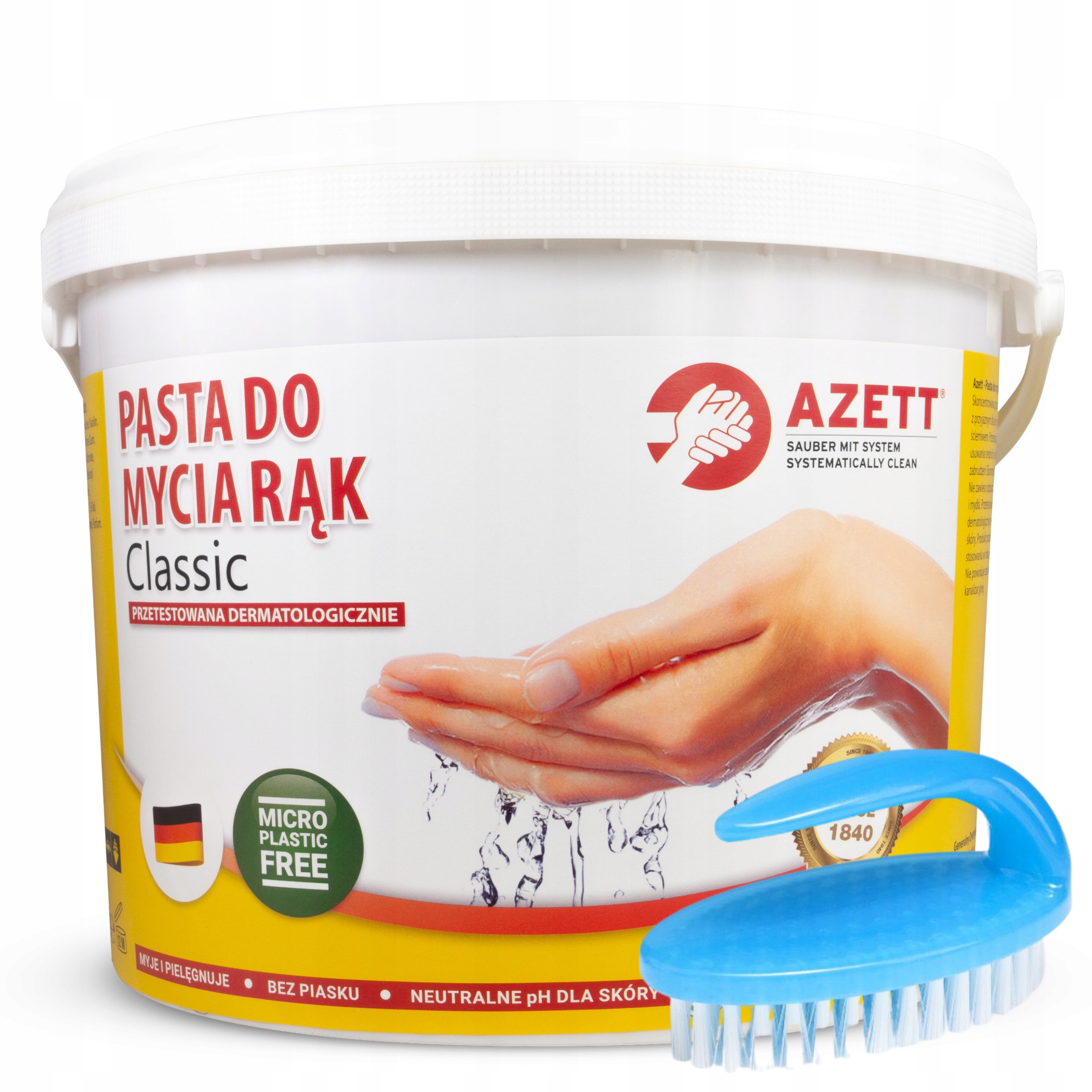 

Niemiecka pasta Bhp do rąk 10l Azett Żółta