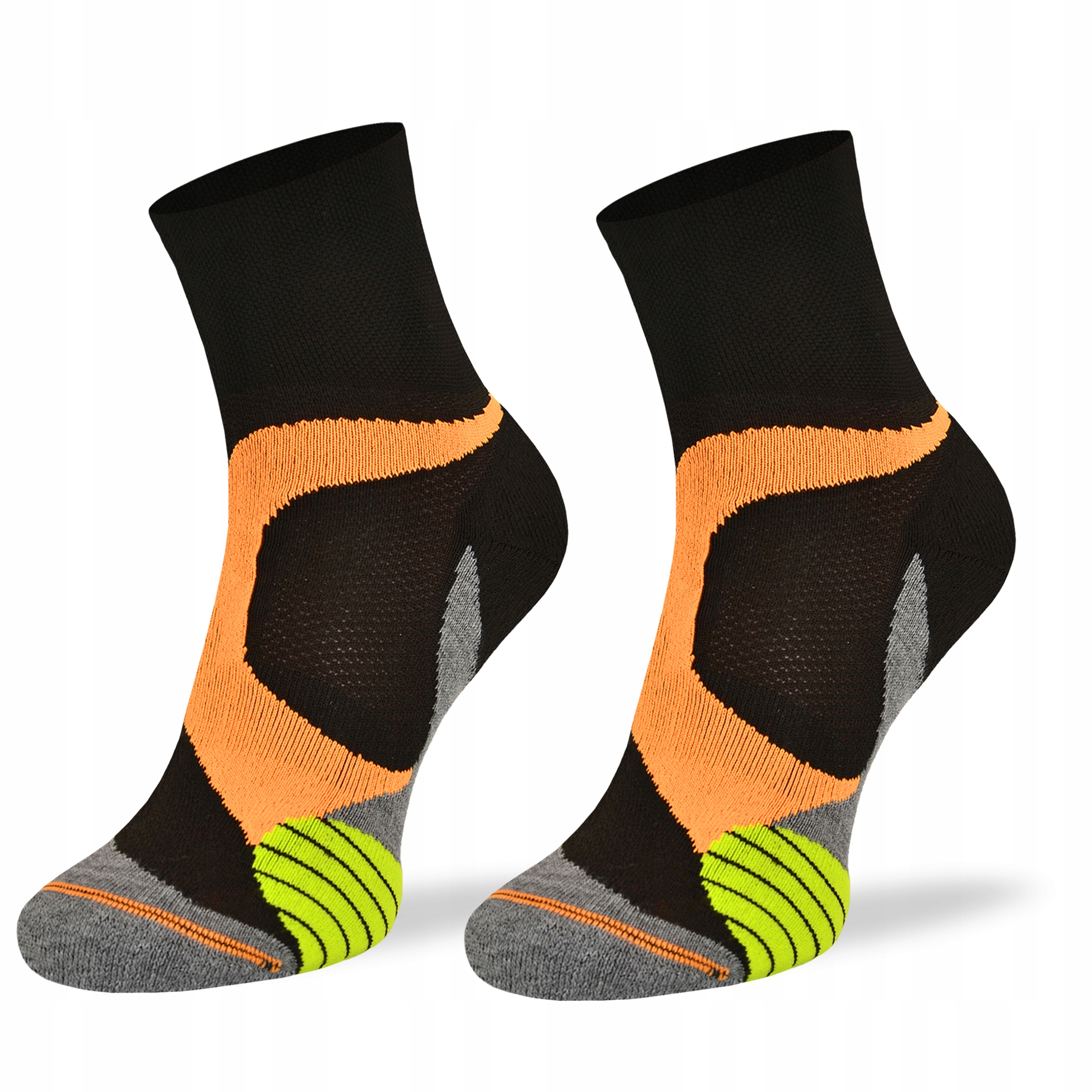 Skarpety do biegania RUN4 – Coolmax – black-orange