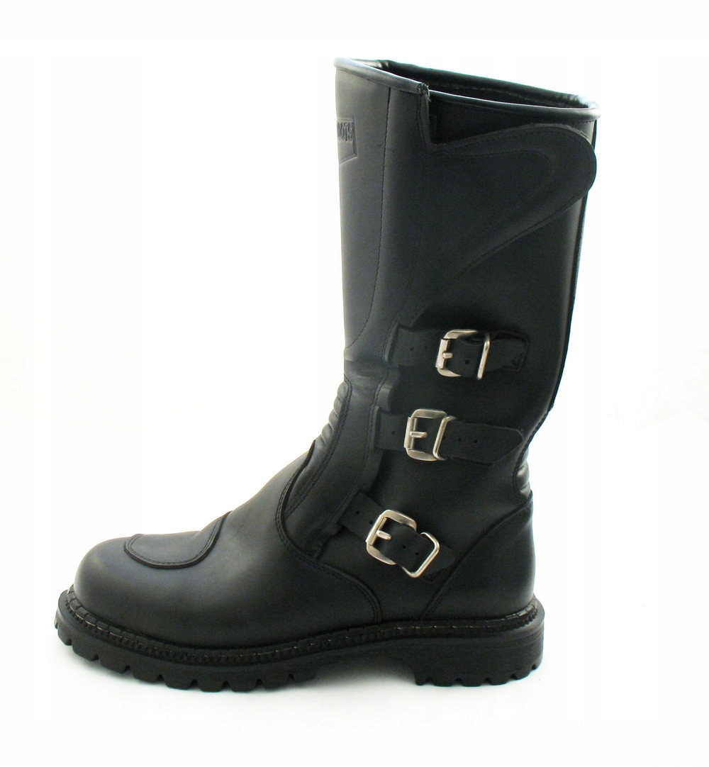 SKÓRZANE BUTY MOTOCYKLOWE Z KLAMRAMI r. 41 CHOPPER CRUISER HIT Rozmiar 41