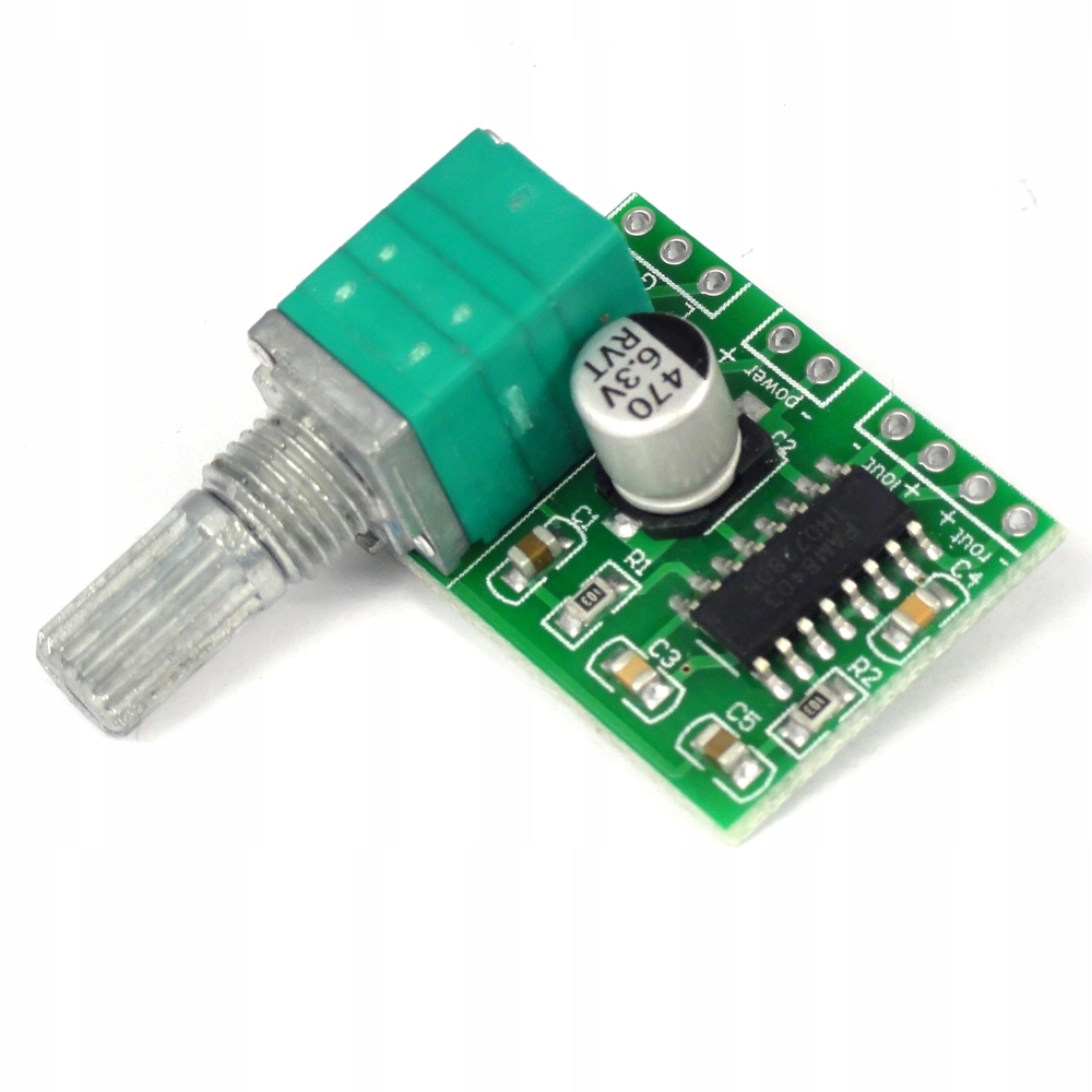 

Wzmacniacz audio 2x3W PAM8403 5V z potencjometrem
