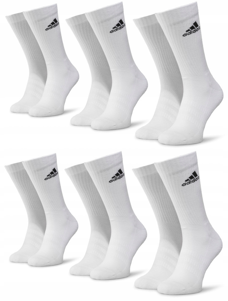 

Długie wysokie skarpety adidas r. 40-42 białe 6p