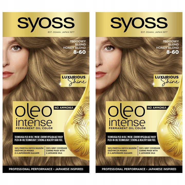 

Syoss Oleo Farba do Włosów Miodowy Blond 8-60 x 2