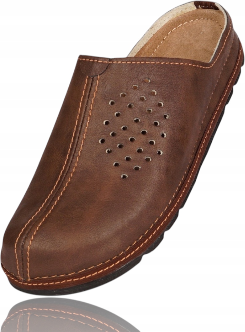 Pánské kožené pantofle Papuče Školy Domova Zahrady Pevné Bačkory