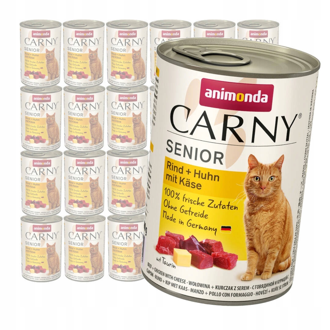 Levně Animonda Carny Senior 24x400g Mokré Krmivo Pro Kočky Hovězí kuřecí sýr