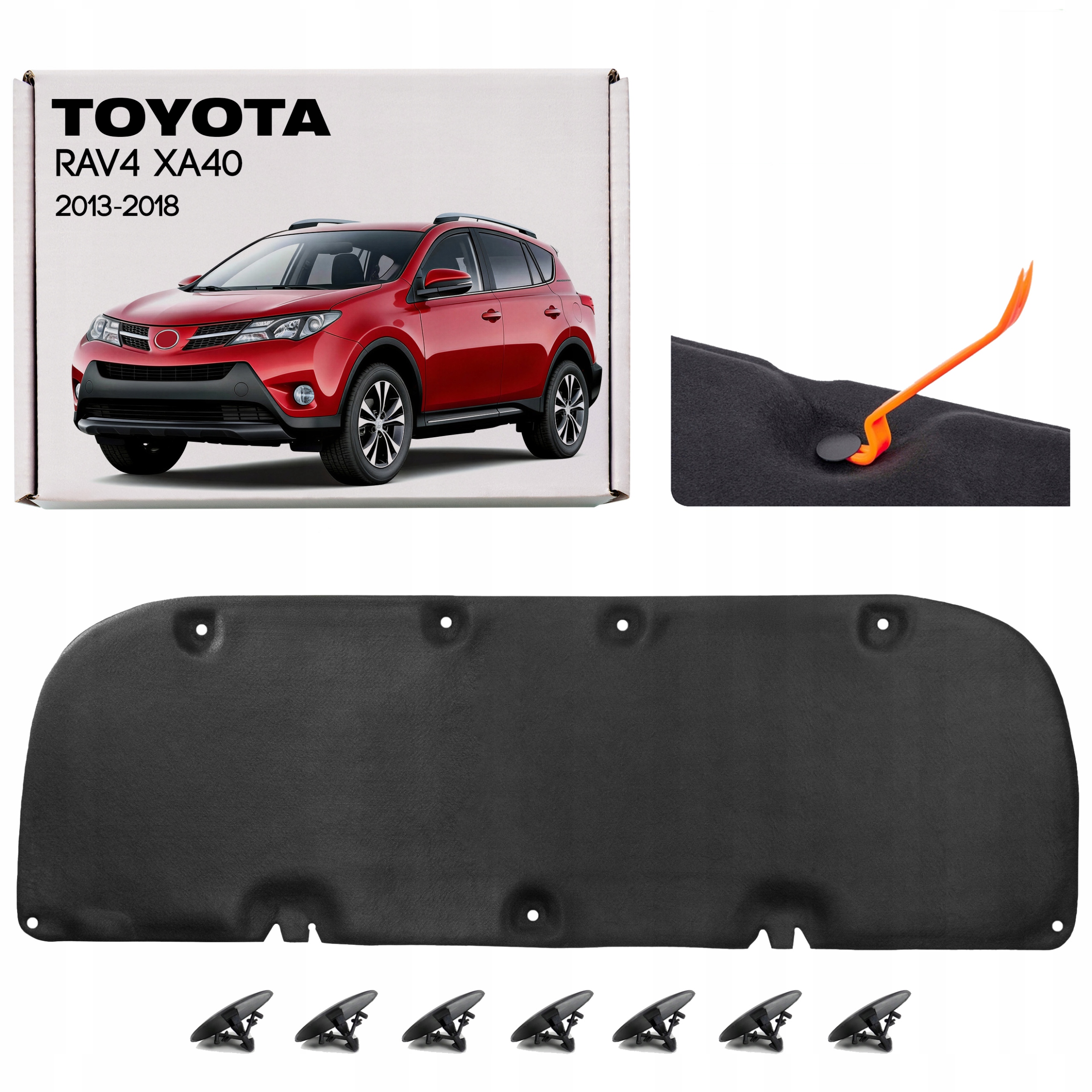 TOYOTA RAV4 IV XA40 2013-2018 ЗВУКОИЗОЛЯЦИЯ КАПОТА 533410R040 ЗАПОНКИ