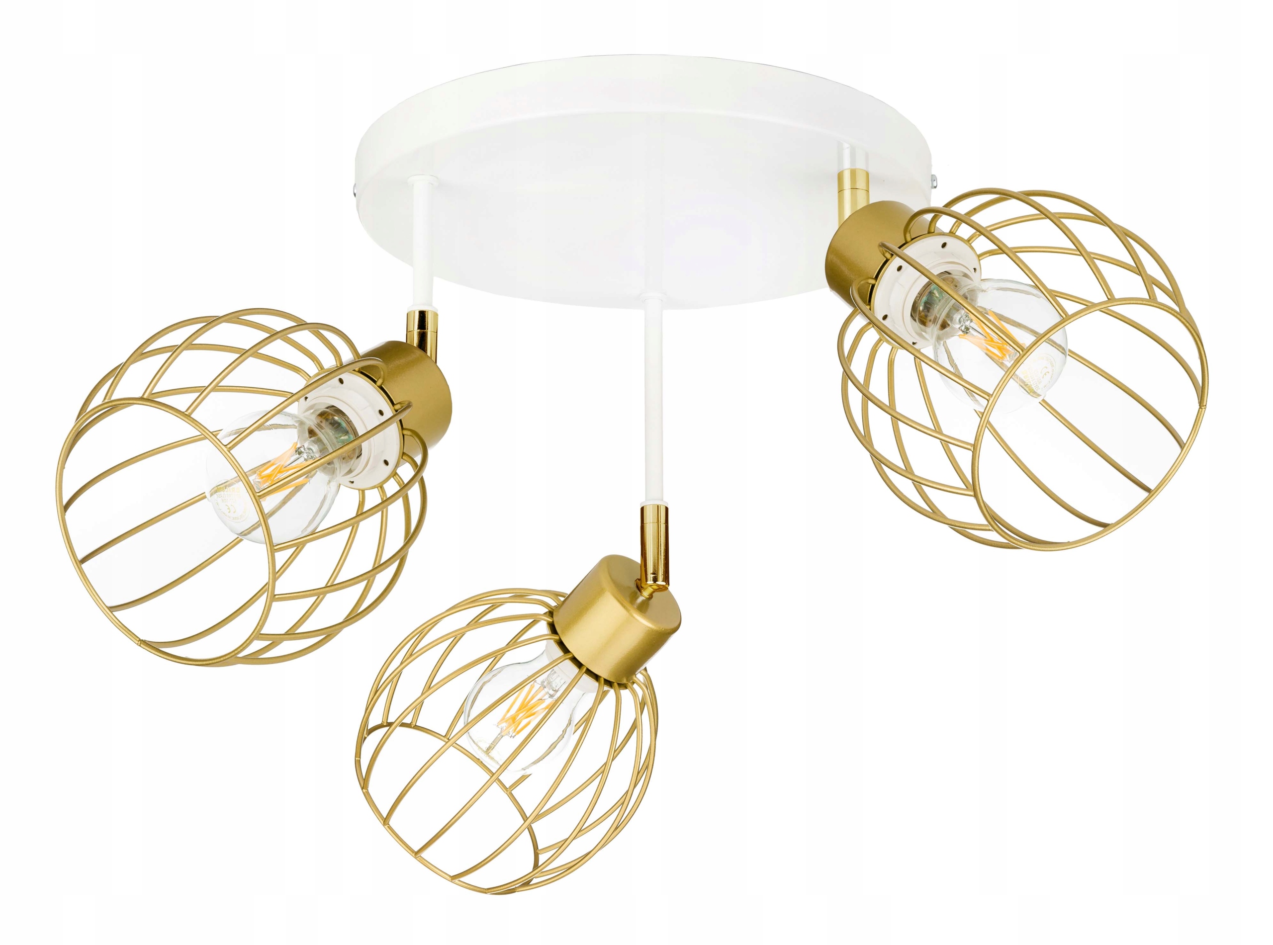 Lampa stropní svítidlo stropní lustr pohyblivý loft zlatý