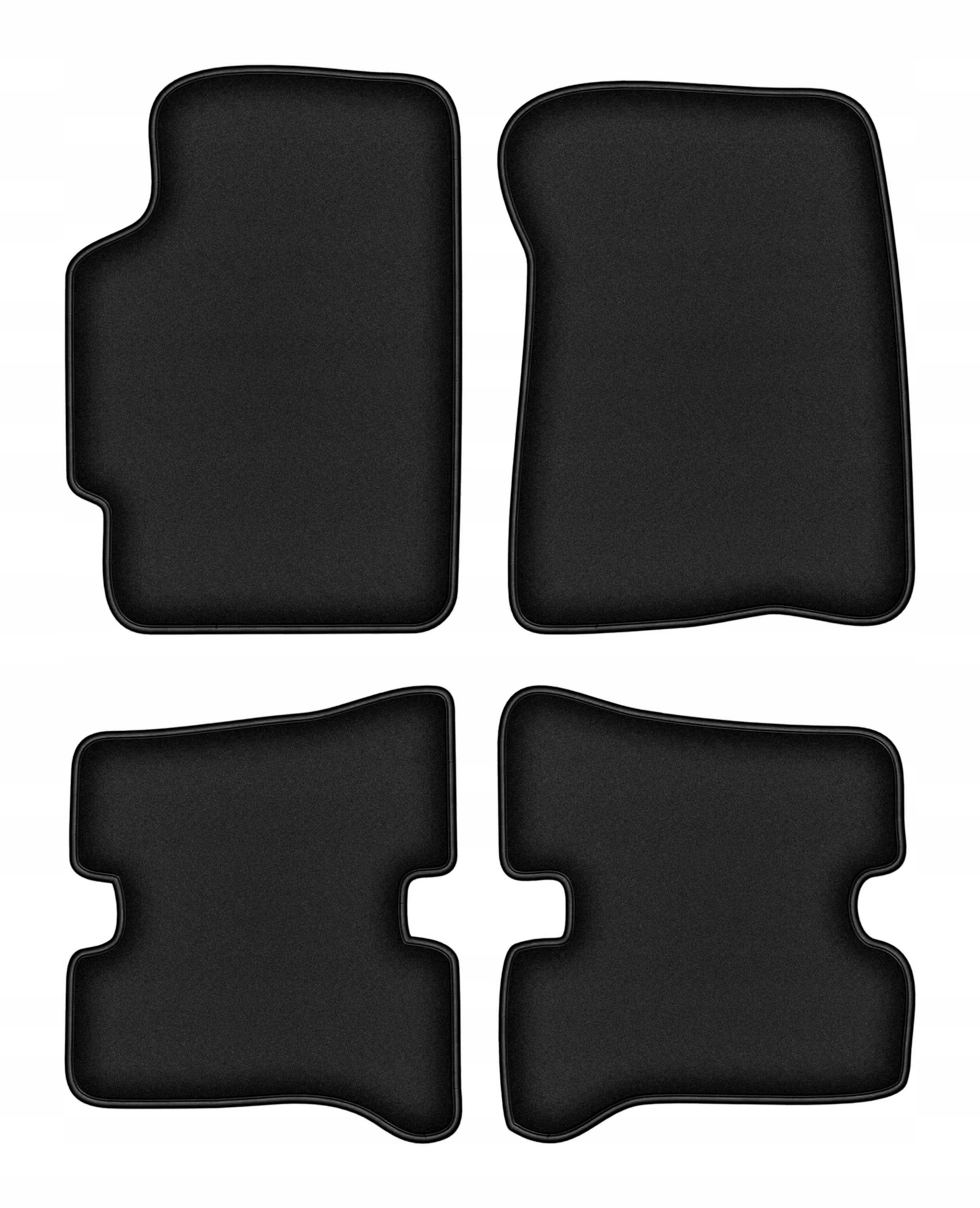 Velúrové automobilové koberčeky čierne 4 ks pre: Ford Probe MK2 1993-1997