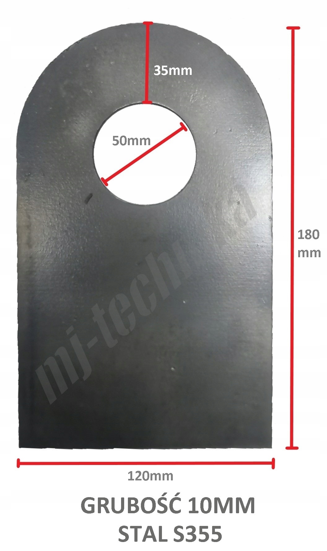 Ucho mocowanie siłownika fi50 do wspawania MOCNE Numer katalogowy części fi20