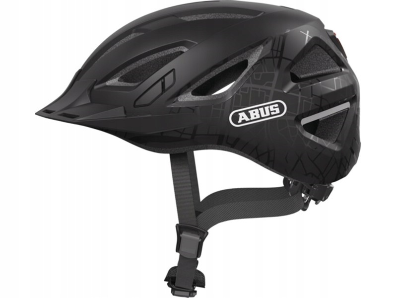 Kask rowerowy Abus Urban-I 3.0 Street Art Czarny Miejski z lampką rozmiar S