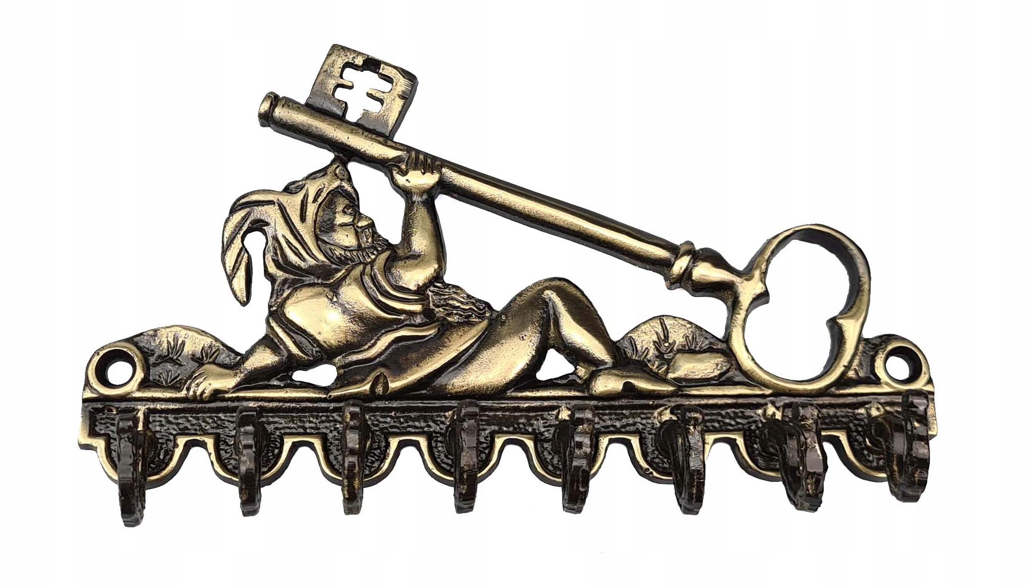 

Wieszak Krasnal Mosiądz Patyna 8 Haków